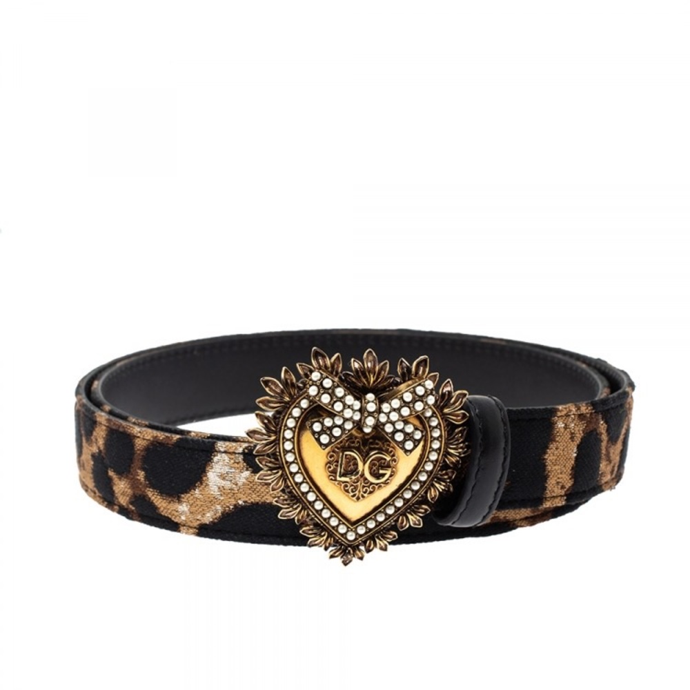 D&G Thin Devotion Belt with Leopard - NEW